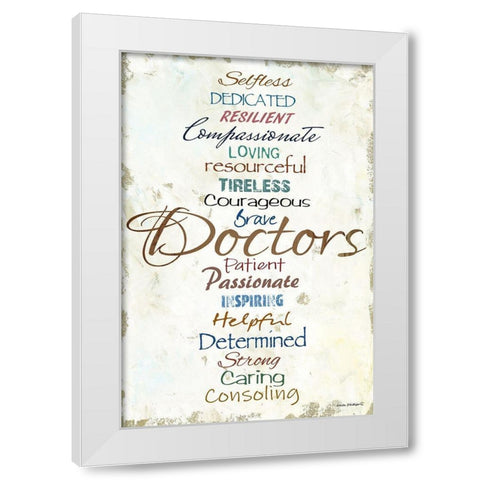 Doctors Are White Modern Wood Framed Art Print by Phillips, Anita
