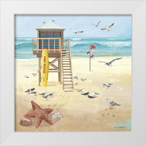 Lifeguard II White Modern Wood Framed Art Print by Phillips, Anita