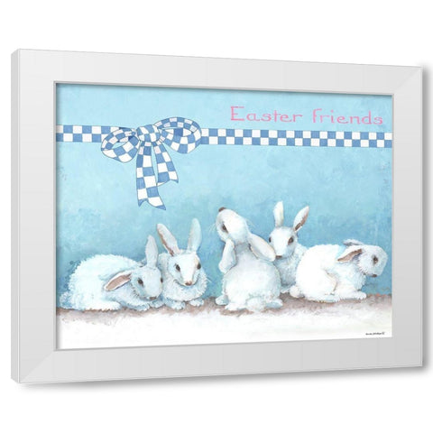 Bunny Gift II White Modern Wood Framed Art Print by Phillips, Anita