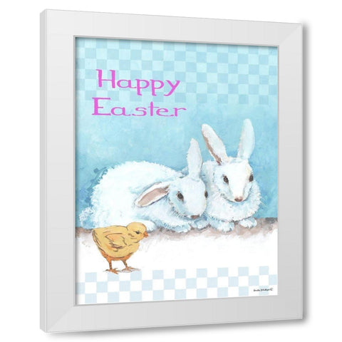 Happy Easter White Modern Wood Framed Art Print by Phillips, Anita