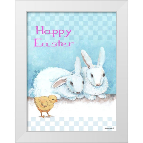 Happy Easter White Modern Wood Framed Art Print by Phillips, Anita