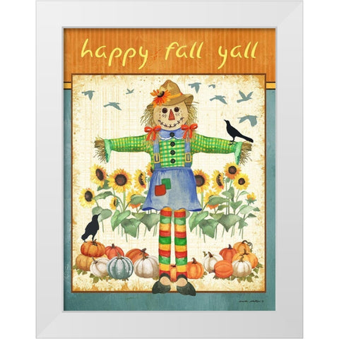 Fall Leaves White Modern Wood Framed Art Print by Phillips, Anita