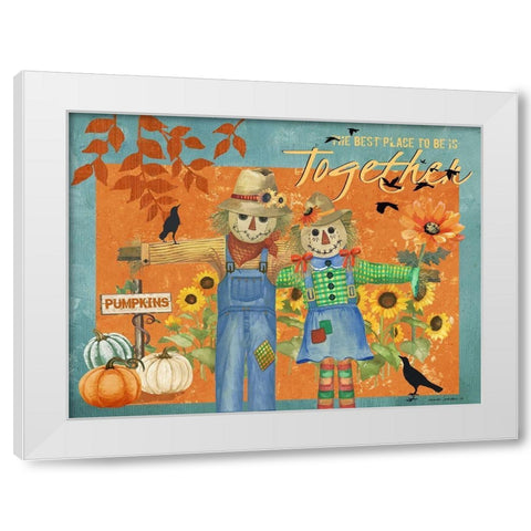 Together White Modern Wood Framed Art Print by Phillips, Anita