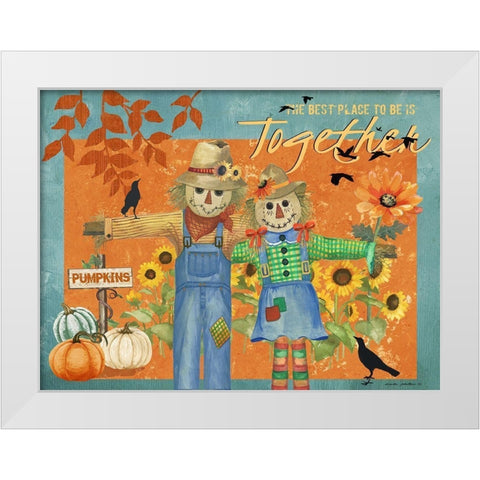 Together White Modern Wood Framed Art Print by Phillips, Anita