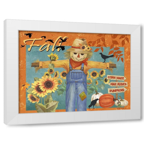 Fall White Modern Wood Framed Art Print by Phillips, Anita