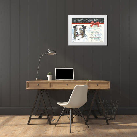 Howlidays II White Modern Wood Framed Art Print by Phillips, Anita
