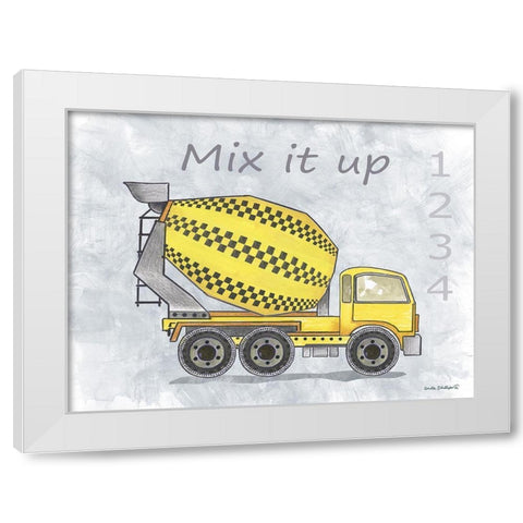 Mix It Up White Modern Wood Framed Art Print by Phillips, Anita