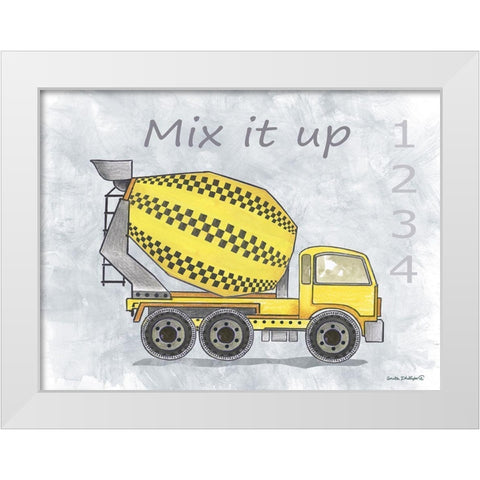Mix It Up White Modern Wood Framed Art Print by Phillips, Anita