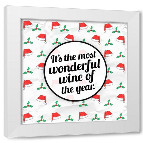 Wine of the Year White Modern Wood Framed Art Print by Hutchins, Ashley