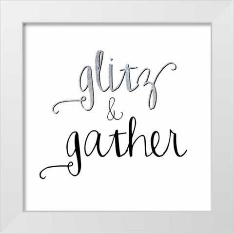 Glitz and Gather White Modern Wood Framed Art Print by Hutchins, Ashley
