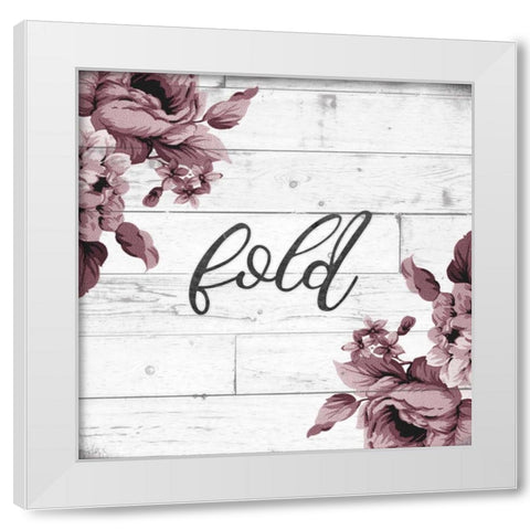 Fold Script White Modern Wood Framed Art Print by Hutchins, Ashley