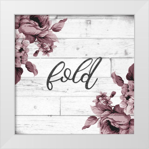 Fold Script White Modern Wood Framed Art Print by Hutchins, Ashley