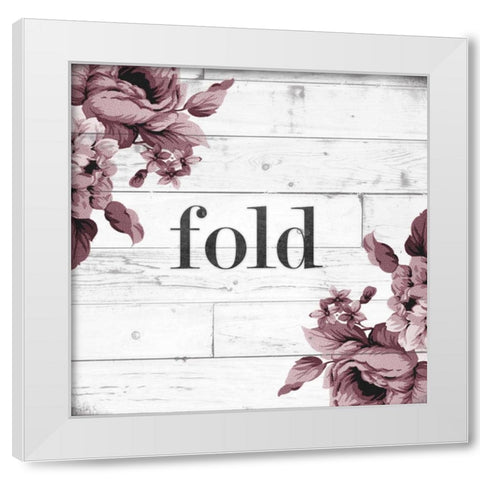 Fold White Modern Wood Framed Art Print by Hutchins, Ashley