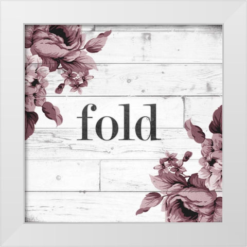 Fold White Modern Wood Framed Art Print by Hutchins, Ashley