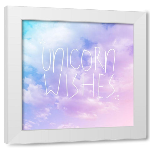 Unicorn Wishes White Modern Wood Framed Art Print by Hutchins, Ashley