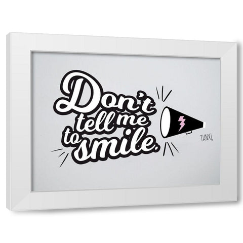 Megaphone White Modern Wood Framed Art Print by Hutchins, Ashley