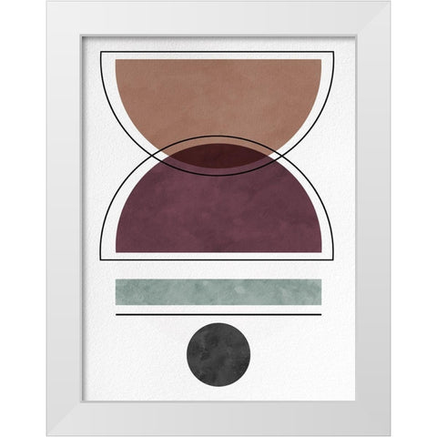 Geo II White Modern Wood Framed Art Print by Hutchins, Ashley