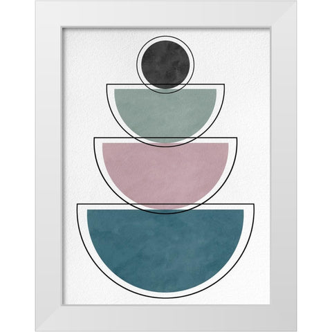 Geo I White Modern Wood Framed Art Print by Hutchins, Ashley