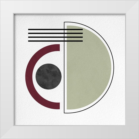 Geo IV White Modern Wood Framed Art Print by Hutchins, Ashley