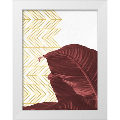 Red White Modern Wood Framed Art Print by Hutchins, Ashley