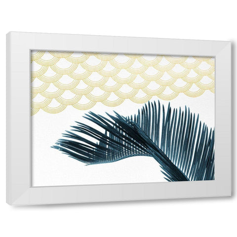 Teal White Modern Wood Framed Art Print by Hutchins, Ashley