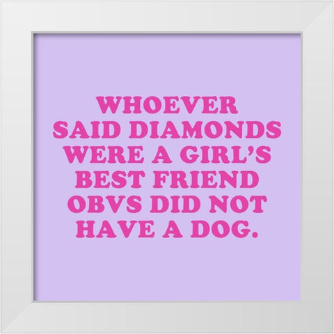 Dogs and Diamonds White Modern Wood Framed Art Print by Hutchins, Ashley