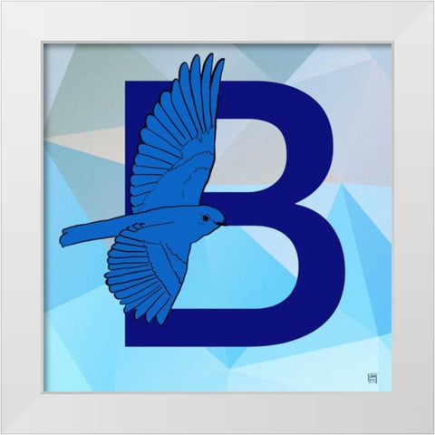 B White Modern Wood Framed Art Print by Perrenoud, Aubree