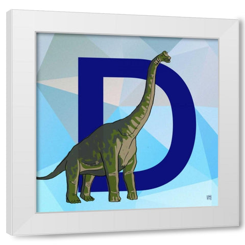 D White Modern Wood Framed Art Print by Perrenoud, Aubree