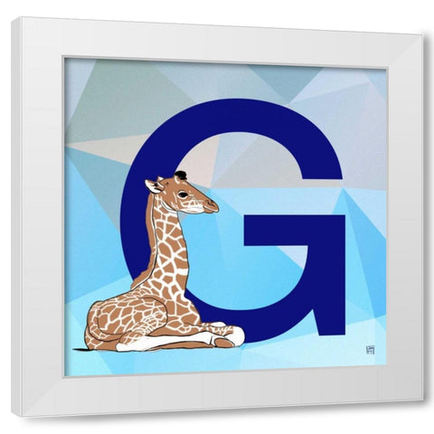 G White Modern Wood Framed Art Print by Perrenoud, Aubree