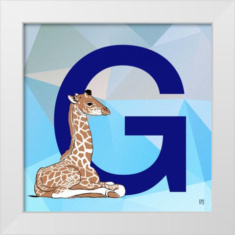 G White Modern Wood Framed Art Print by Perrenoud, Aubree