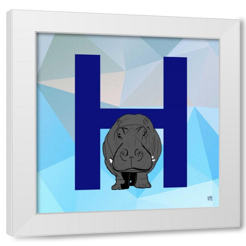 H White Modern Wood Framed Art Print by Perrenoud, Aubree