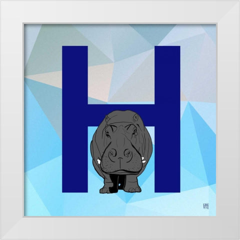 H White Modern Wood Framed Art Print by Perrenoud, Aubree