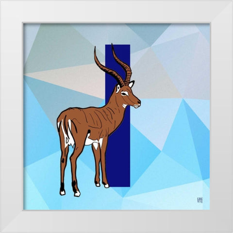 I White Modern Wood Framed Art Print by Perrenoud, Aubree