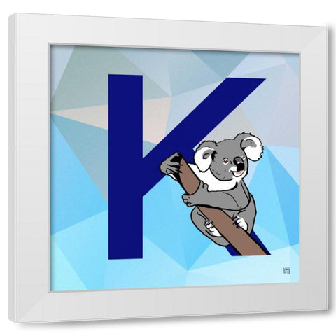 K  White Modern Wood Framed Art Print by Perrenoud, Aubree