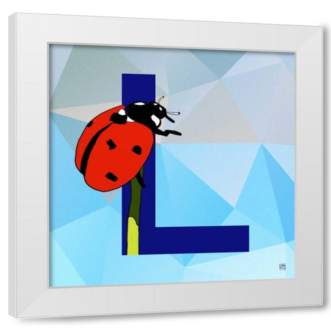 L White Modern Wood Framed Art Print by Perrenoud, Aubree