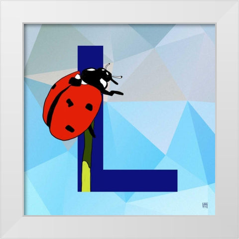 L White Modern Wood Framed Art Print by Perrenoud, Aubree