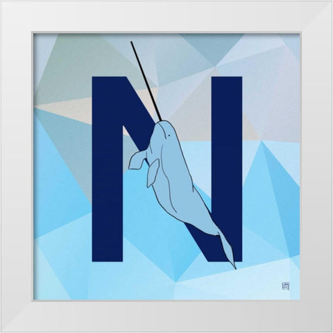 N White Modern Wood Framed Art Print by Perrenoud, Aubree