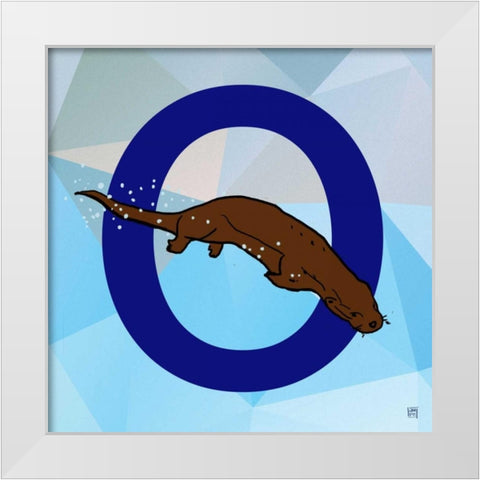 O White Modern Wood Framed Art Print by Perrenoud, Aubree