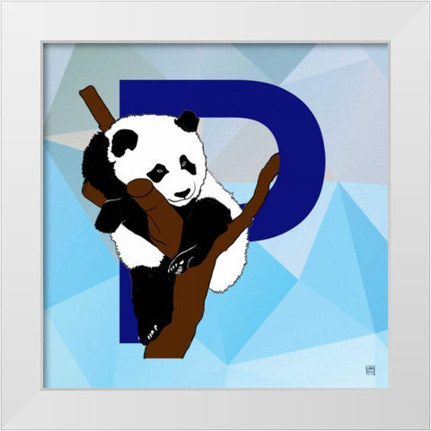 P White Modern Wood Framed Art Print by Perrenoud, Aubree