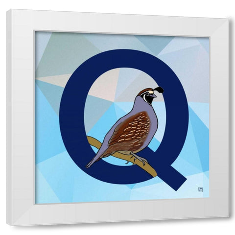 Q White Modern Wood Framed Art Print by Perrenoud, Aubree