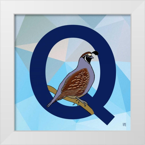 Q White Modern Wood Framed Art Print by Perrenoud, Aubree