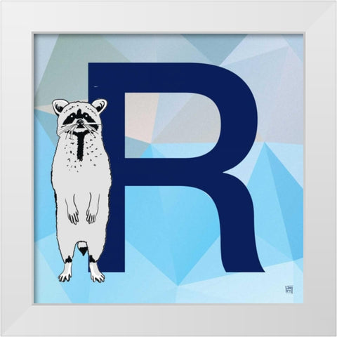 R White Modern Wood Framed Art Print by Perrenoud, Aubree