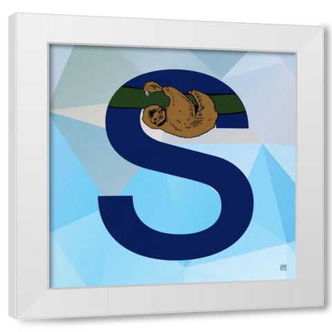 S White Modern Wood Framed Art Print by Perrenoud, Aubree