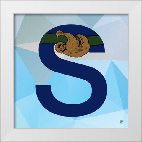 S White Modern Wood Framed Art Print by Perrenoud, Aubree