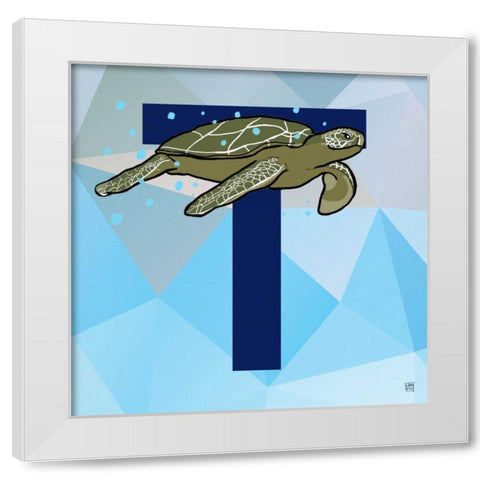 T White Modern Wood Framed Art Print by Perrenoud, Aubree