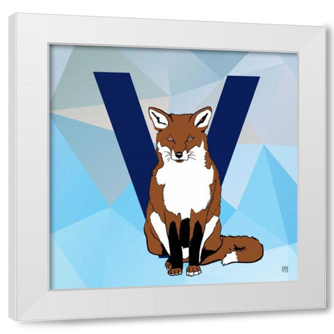 V  White Modern Wood Framed Art Print by Perrenoud, Aubree