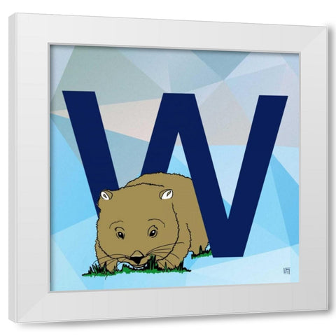 W White Modern Wood Framed Art Print by Perrenoud, Aubree