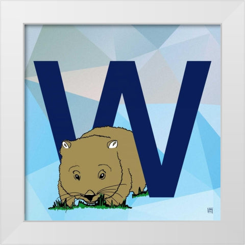 W White Modern Wood Framed Art Print by Perrenoud, Aubree