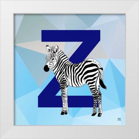 Z  White Modern Wood Framed Art Print by Perrenoud, Aubree