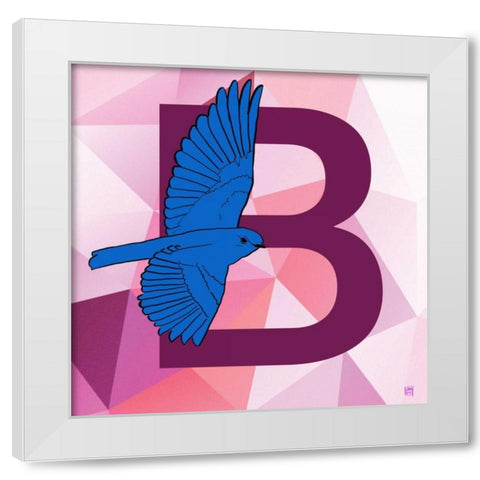 B White Modern Wood Framed Art Print by Perrenoud, Aubree